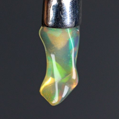 〔J 368-14〕エチオピアンオパール アクアマリン sv 925 宝石質原石ペンダントトップ opal aquamarine