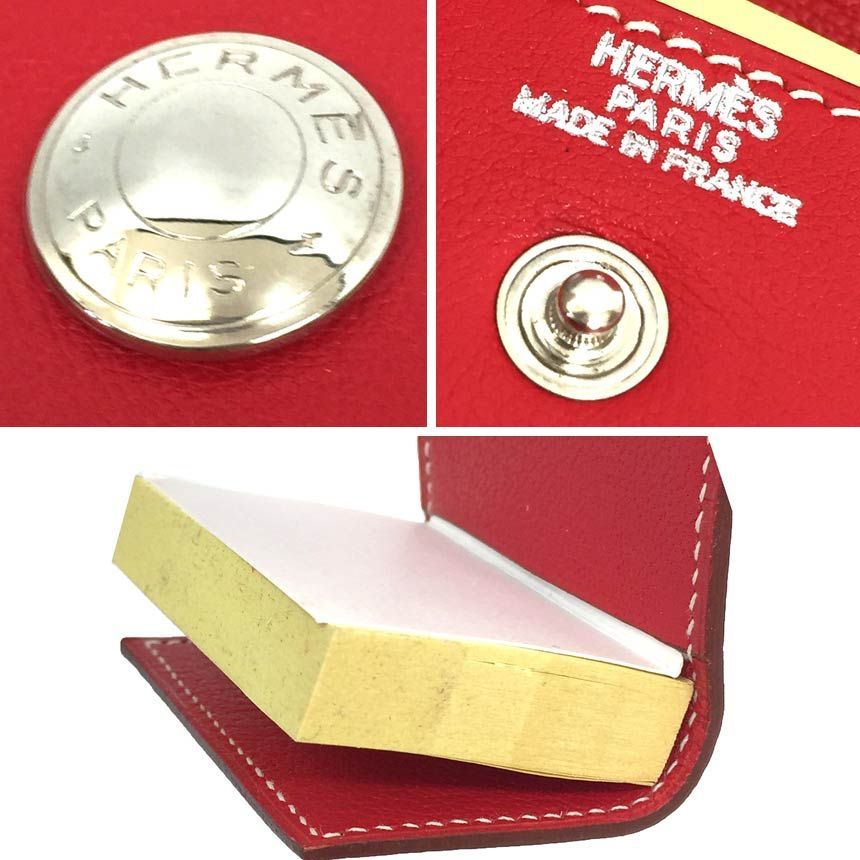 エルメス HERMES ポストイットケース アラジフ アジデフ アジデフ 付箋ケース レザー 赤 aq11609 WWW_OPDRERGINERDOGAN_COM