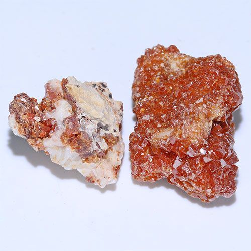 高品質　モロッコ産　バナディナイト　50g　バナジナイト　標本　② D361-28〕バナジナイト(褐鉛鉱) モロッコ産 Vanadinite 2個 鉱物原石