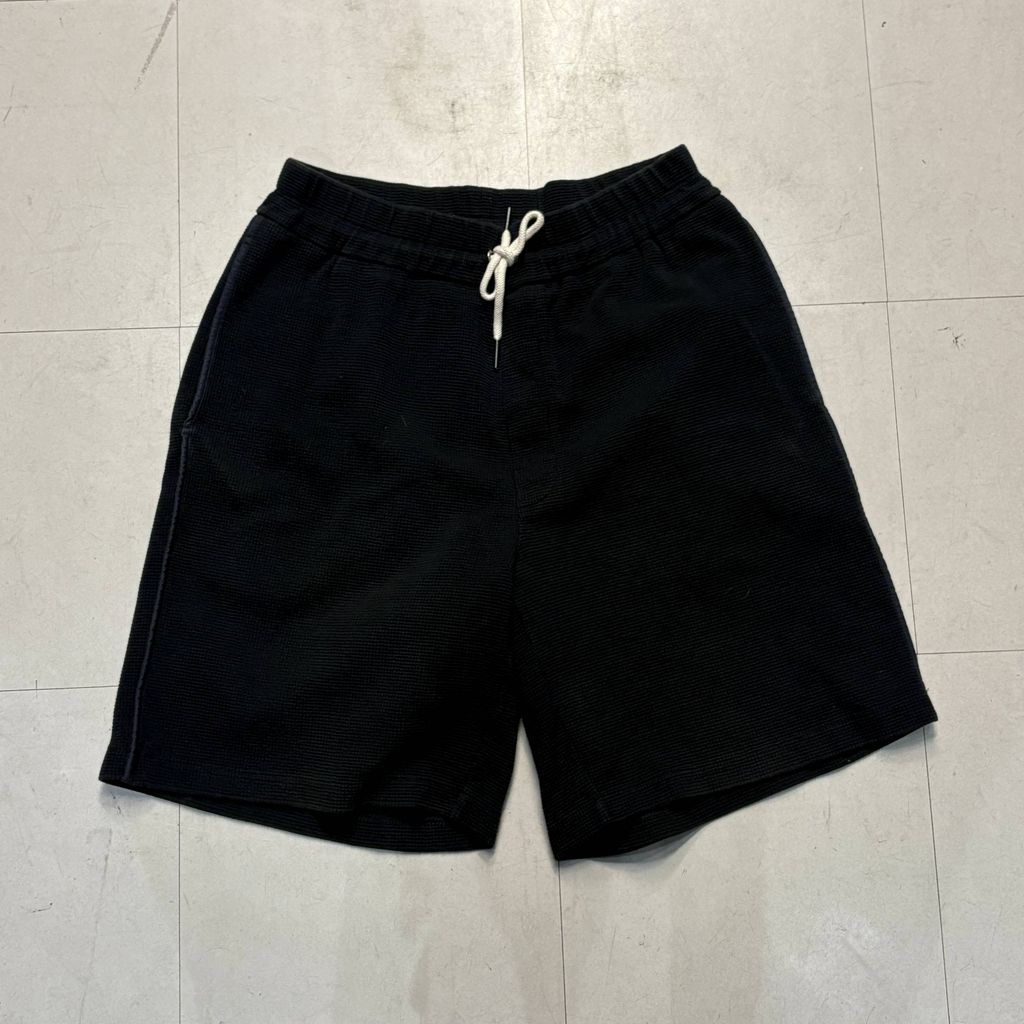JIL SANDER ジルサンダー COTTON SHORT PANTS ワッフルショートパンツ JSUO707022 ブラック size S 中目黒A11