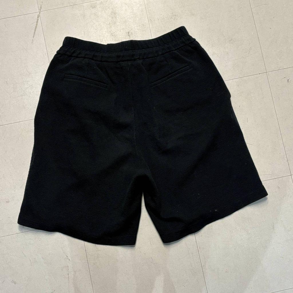JIL SANDER ジルサンダー COTTON SHORT PANTS ワッフルショートパンツ JSUO707022 ブラック size S 中目黒A11