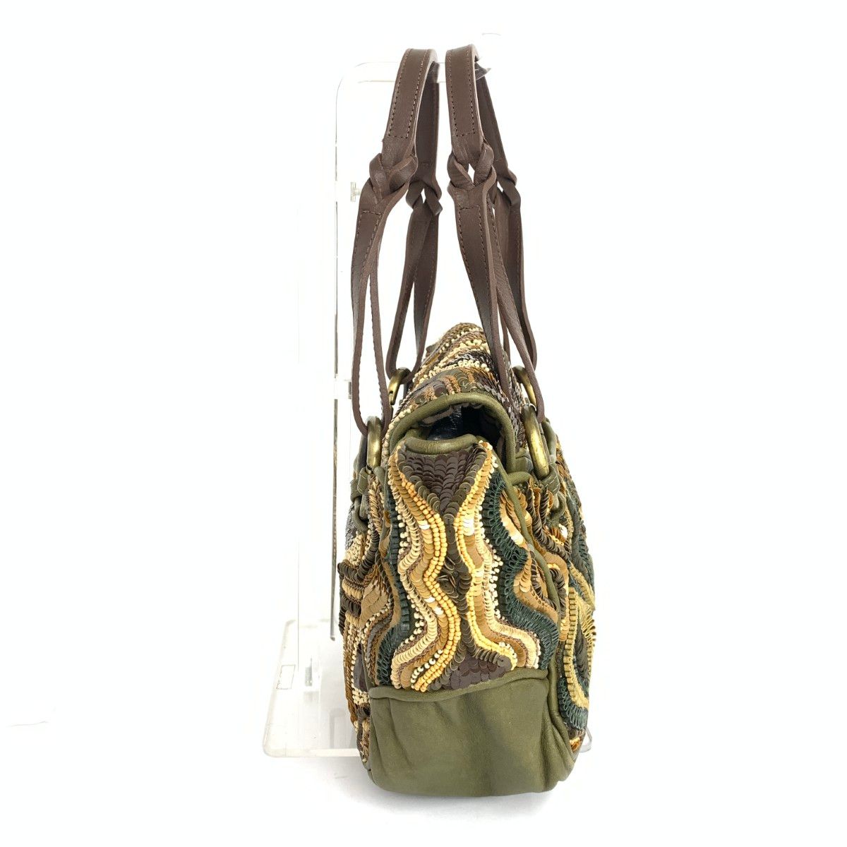 JAMINPUECH ジャマンピュエッシュ トートバッグ スパンコール レザー