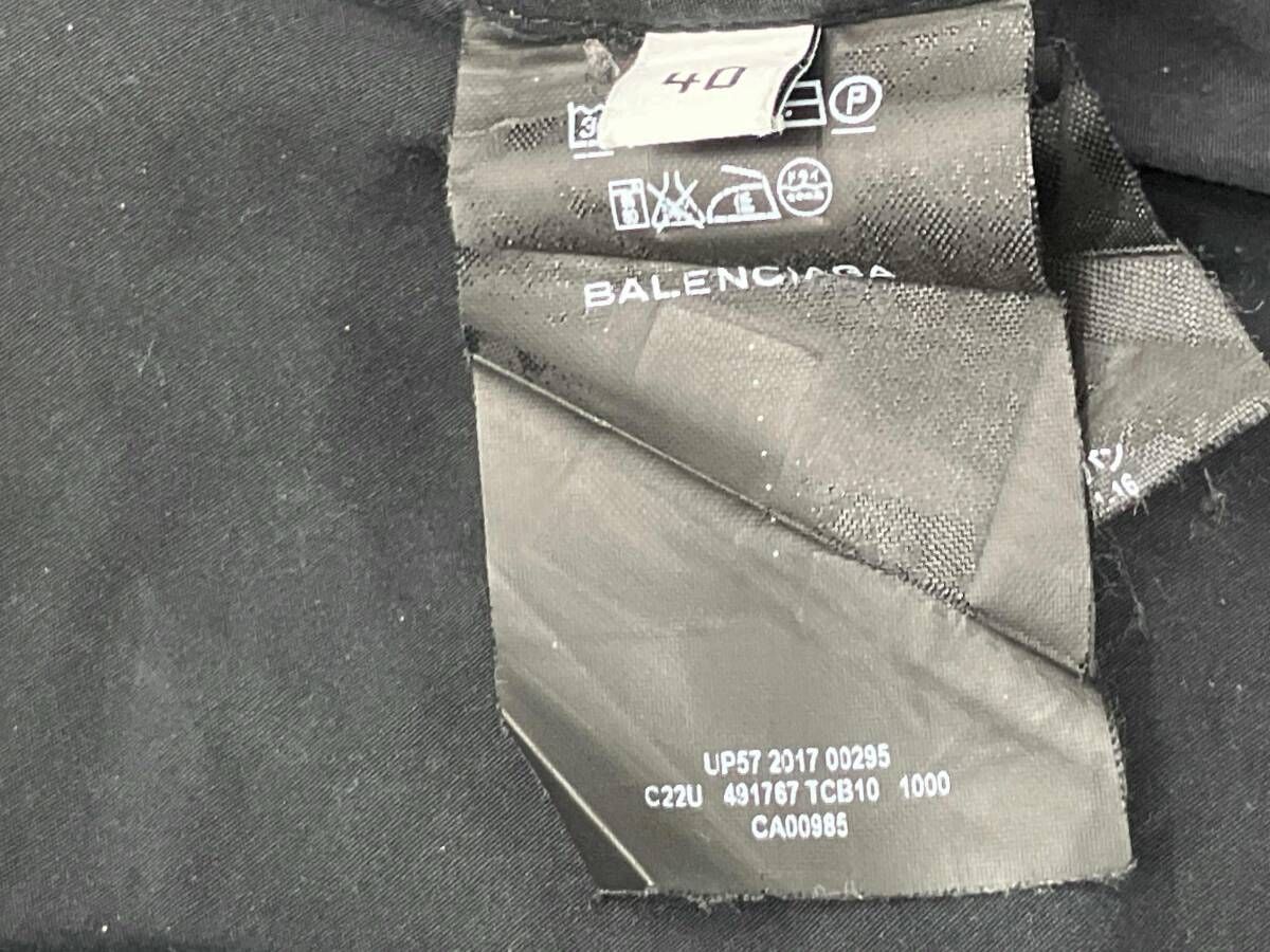 BALENCIAGA/長袖シャツ/ブラック/バレンシアガ/黒/40