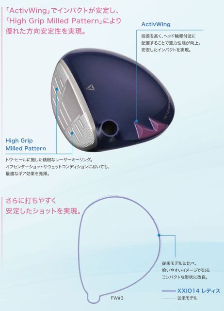 種類16：FW＃7-A-ホワイト[右用] ゼクシオ 14 レディース フェアウェイウッド XXIO MP1400L カーボンシャフト