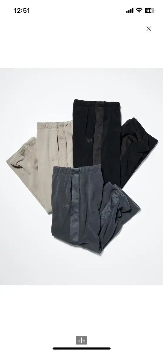 UNIQLO × NEEDLES パンツ ブラック グレー ベージュ