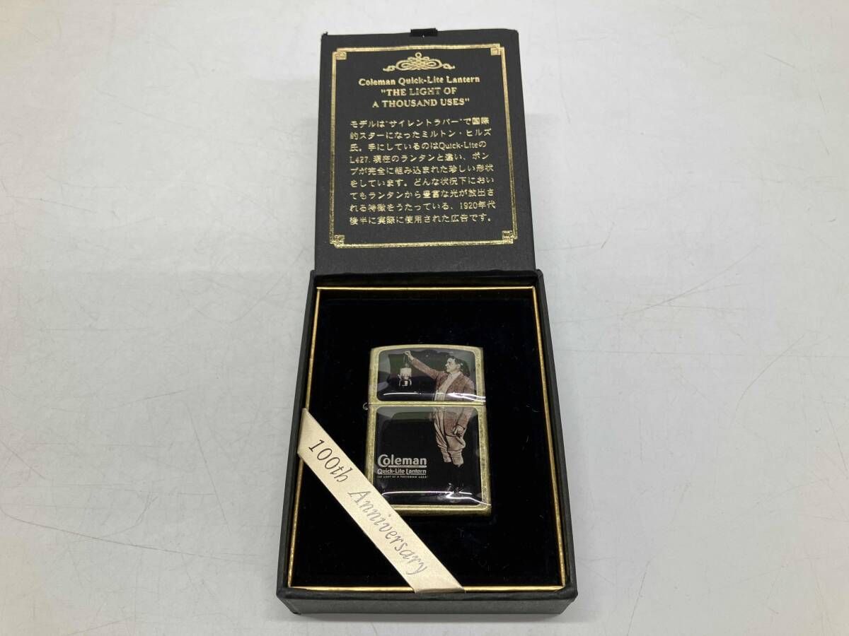 品 Zippo Coleman 100周年記念モデル Quick Lite Lantern シリアルNo 0478 2001 コールマン クイックライトランタン ジッポ