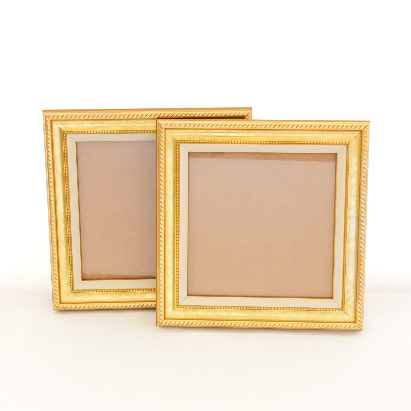 KO]額縁 2個セット 金色 ゴールド 正方形 フレーム 絵画 写真 アート