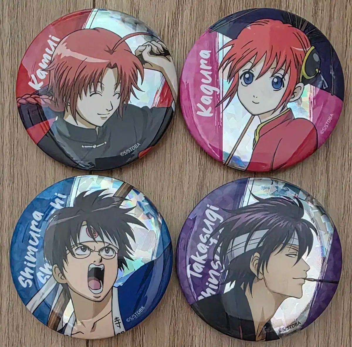 銀魂 ポップアップ アクリルカード ホログラム 缶バッジ おきかぐ 神楽