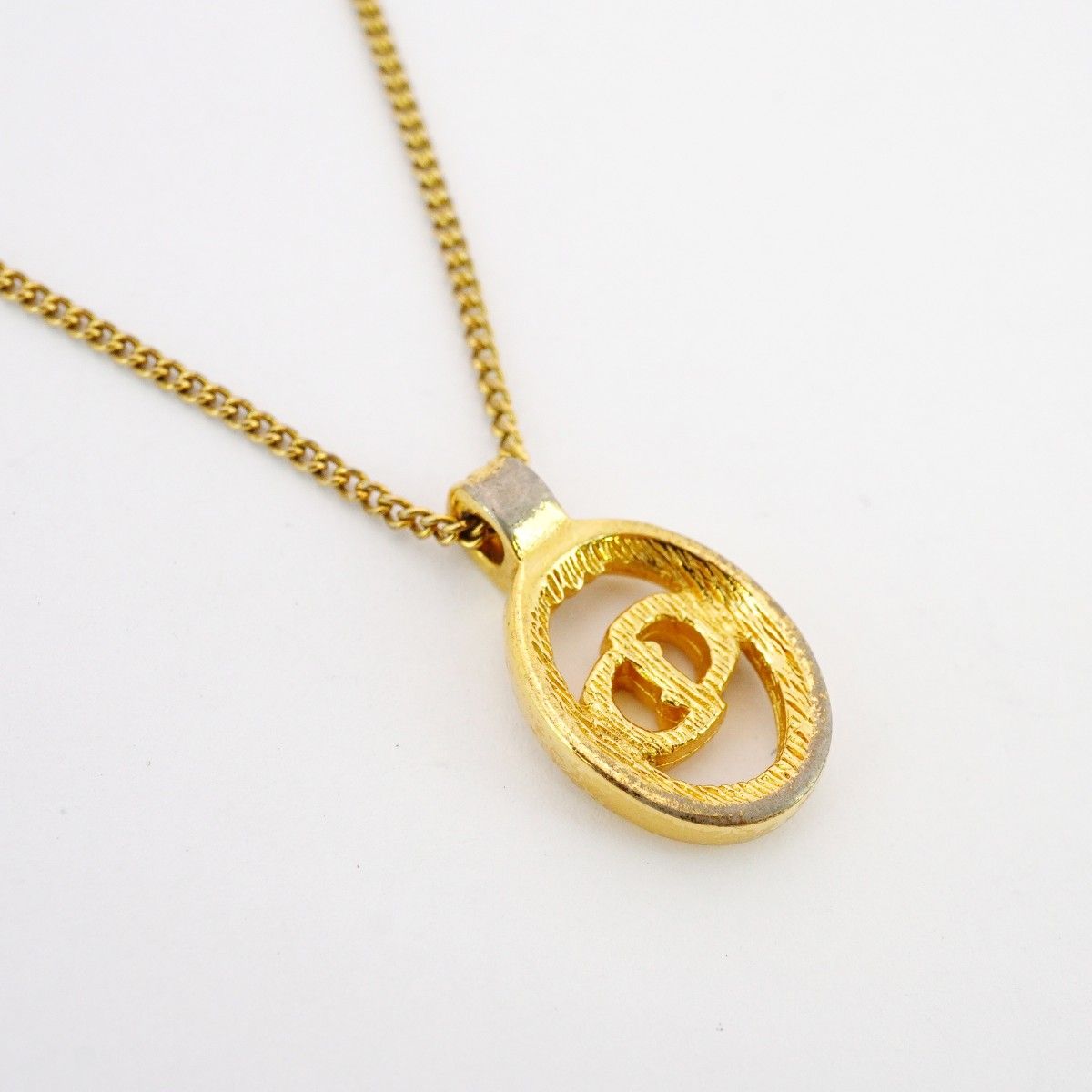 ☆SALE【5jmb0652】クリスチャンディオール ネックレス CDロゴ  