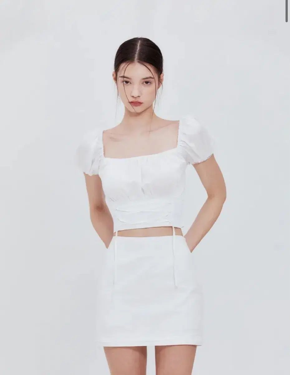 ノットユアローズ コルセット クロップド 半袖 ブラウス