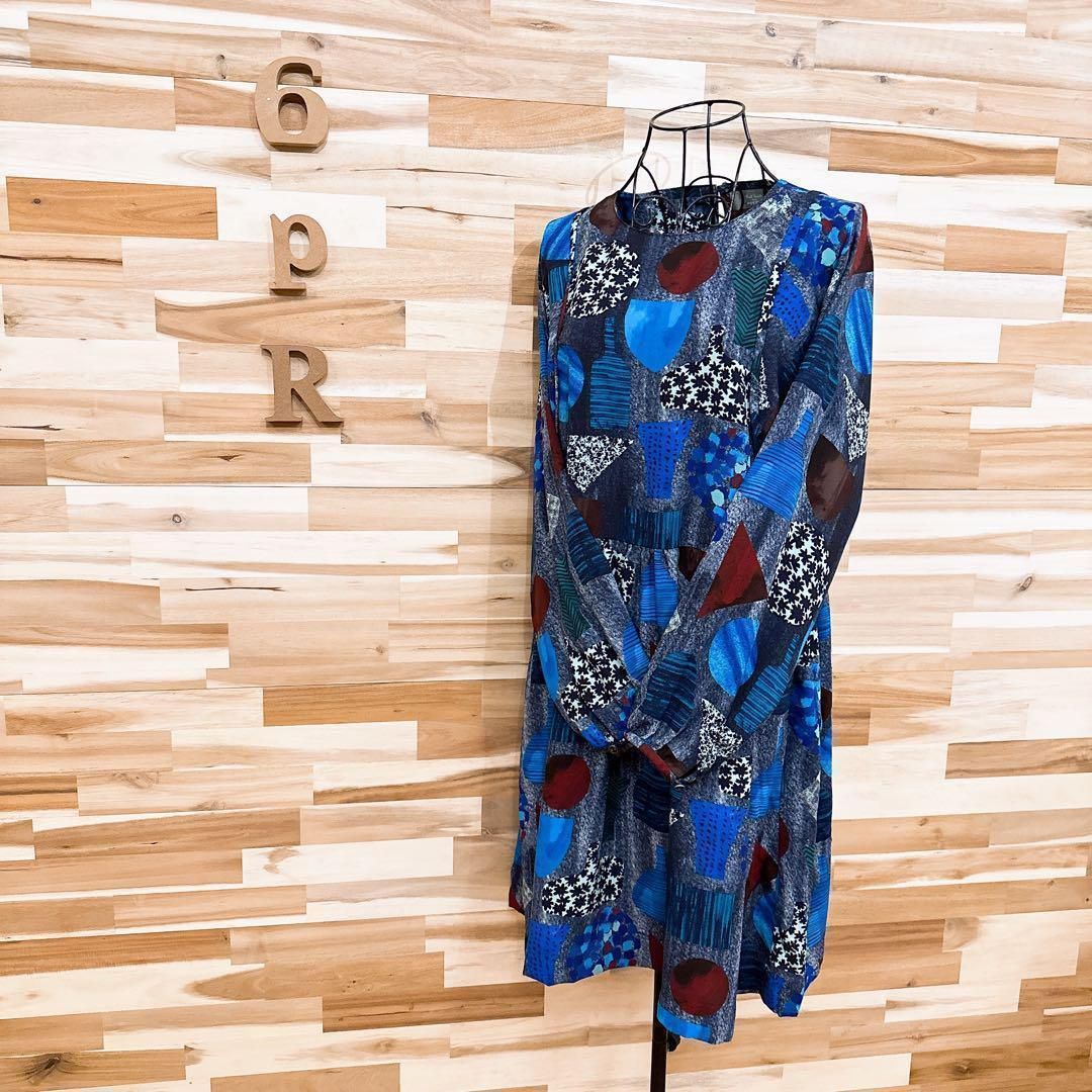 希少【ポールスミス】カラー ペインティング アート ワンピース 総柄