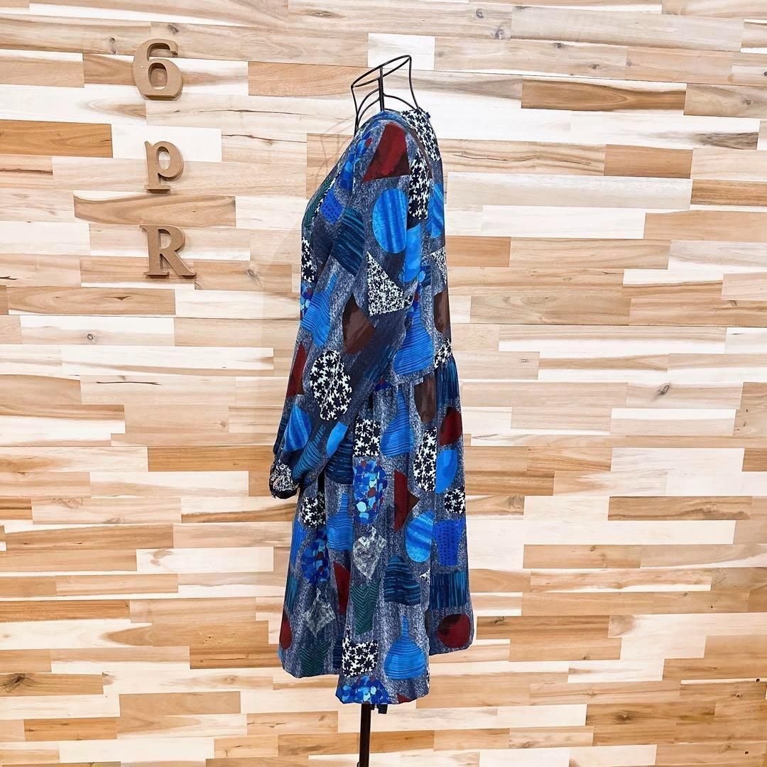 【未使用タグ付き】ポールスミス　ロングワンピース　総柄　アート　Aライン　マキシ 希少【ポールスミス】カラー ペインティング アート ワンピース 総柄