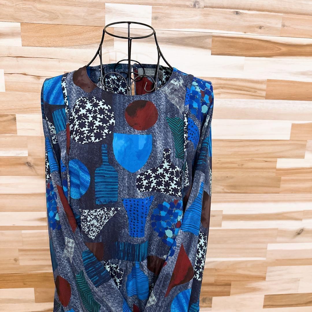 希少【ポールスミス】カラー ペインティング アート ワンピース 総柄