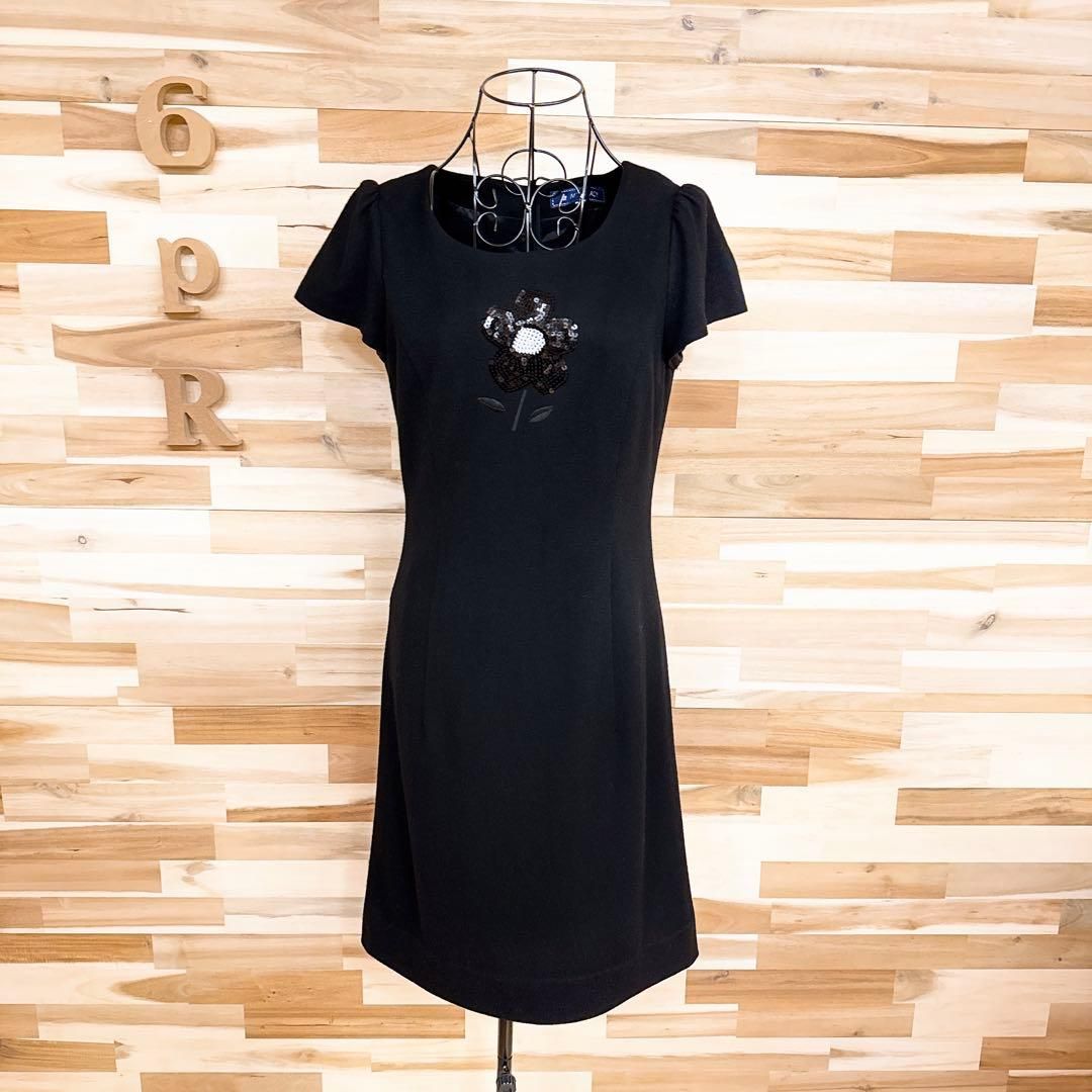 エムズグレイシー】スパンコール 花フラワーモチーフ ワンピース