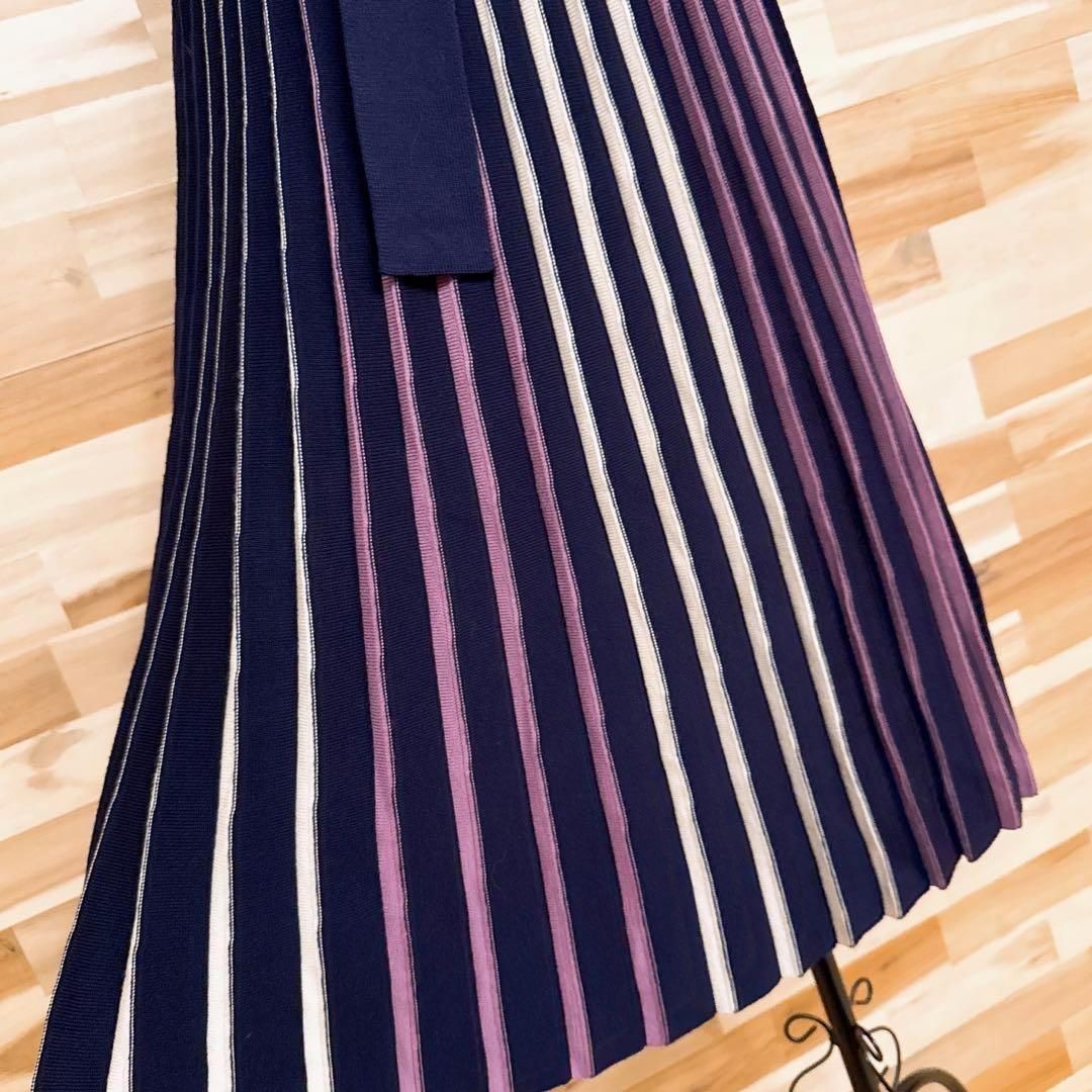 ニット ワンピース紺