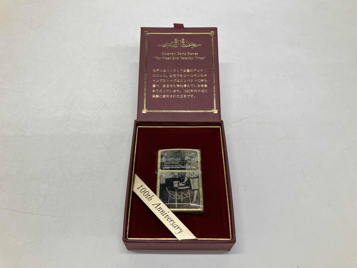 品 Zippo Coleman 100周年記念モデル Camp Stoves アンナ ニルソン シリアルNo 1829 2001 コールマン ジッポ