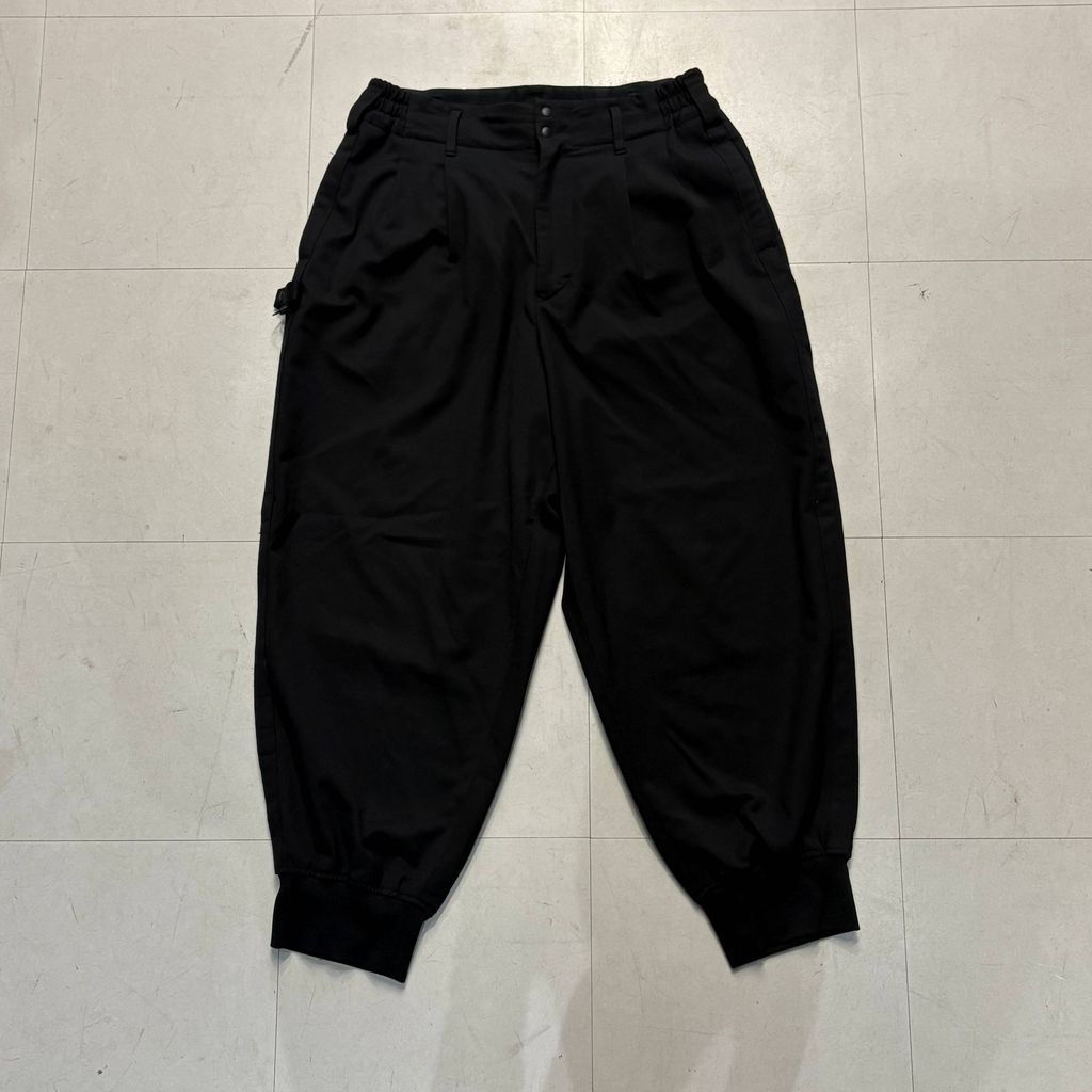 Y-3 ワイスリー CLASSIC REFINED WOOL CUFF PANTS サルエルカーゴパンツ A2E001 ブラック size S 中目黒A11