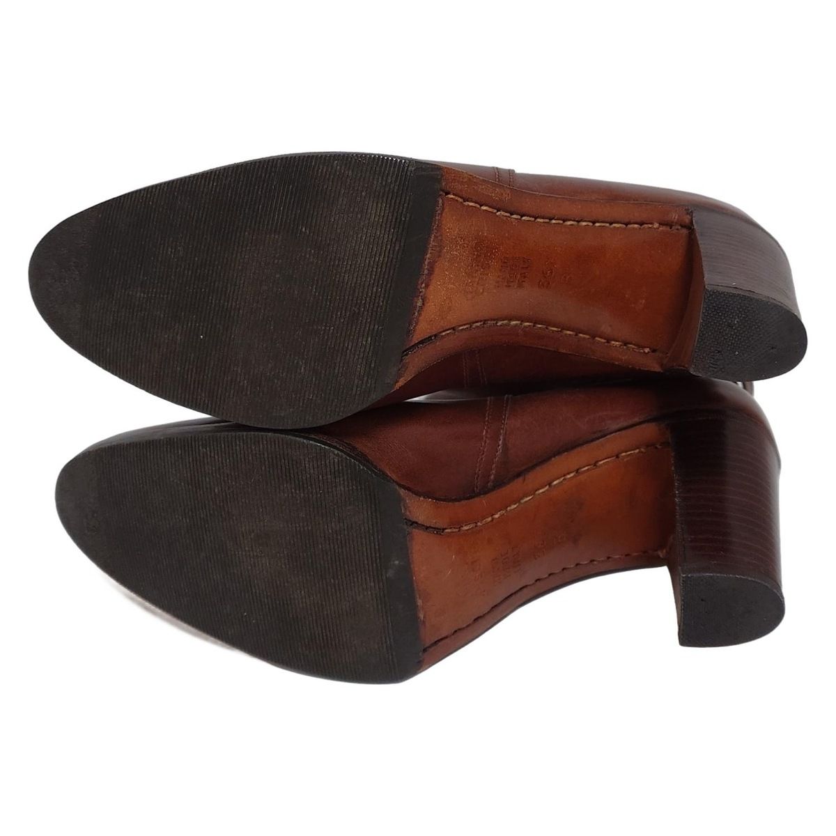 タニノクリスチー ジップアップ ショートブーツ ブラウン TANINO CRISCI(タニノクリスチー) ショートブーツ 36 1/2C レディース