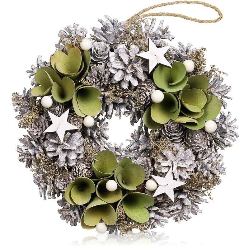 Morikuru(Rinate) 北欧風 リース 直径 25cm 壁掛け ナチュラルリース