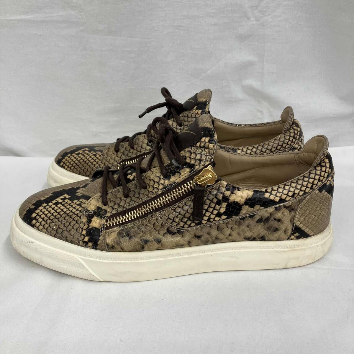 ZANOTTI ジュゼッベザノッティ レザー パイソン柄 スニーカー サイズ４４ 28.５cm