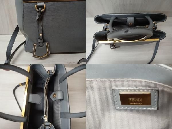FENDI プチ トゥジュール ハンドバッグ フェンディ グレー - メルカリ