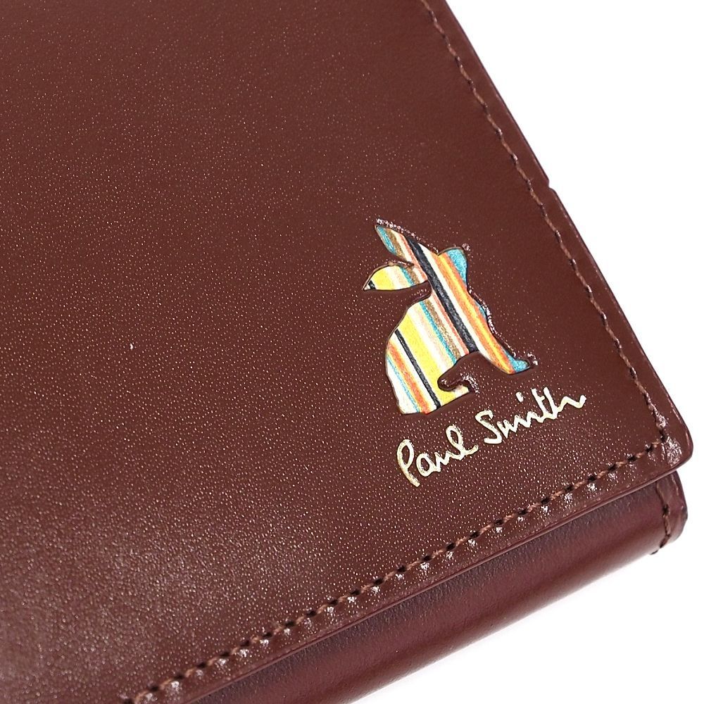 未使用品 Paul Smith マーケトリーストライプラビット レザー
