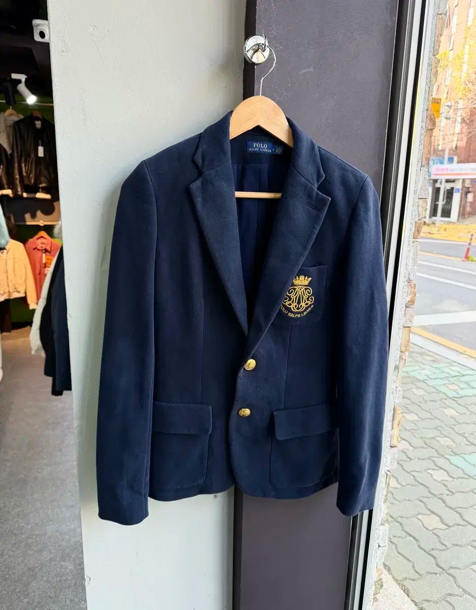 4 POLO RALPH LAUREN ロゴ クレスト スウェット ブレーザー