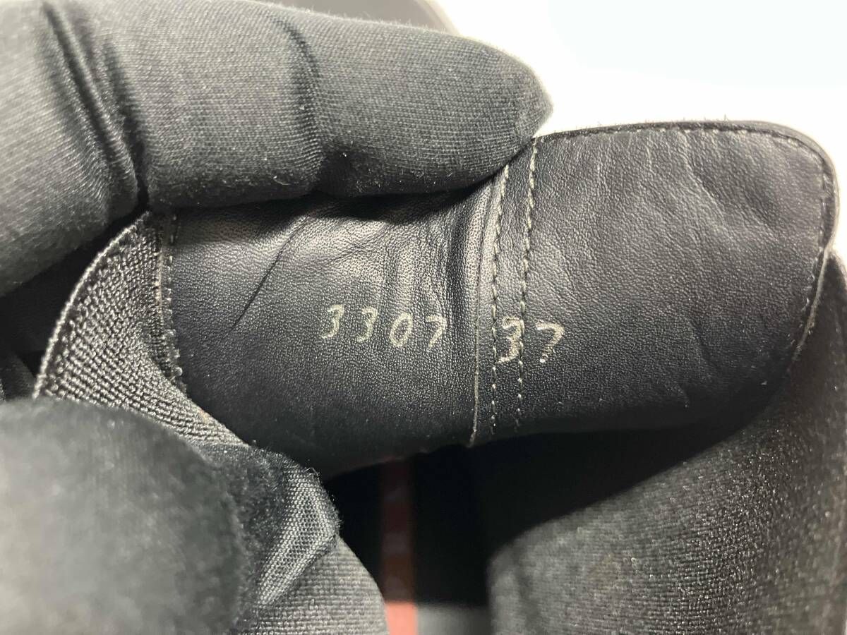  PRADA ブーツ 3307 サイズ37 サイドコア ブラック その他 靴