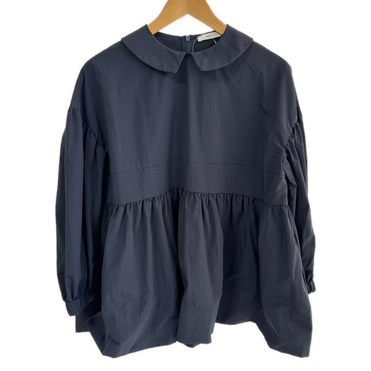 yori ヨリ 長袖カットソー サイズF レディース - ダークネイビー クルーネック