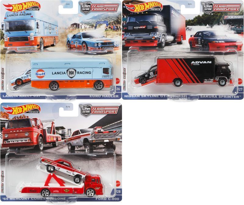 D25898 ホットウィール Hot Wheels チームトランスポート アソート 2021 Mix1 ミニカー4台セット BOX販売