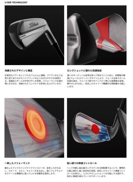U505 2番 2U アイアン型 ユーティリティ タイトリスト ヘッド単品 U505
