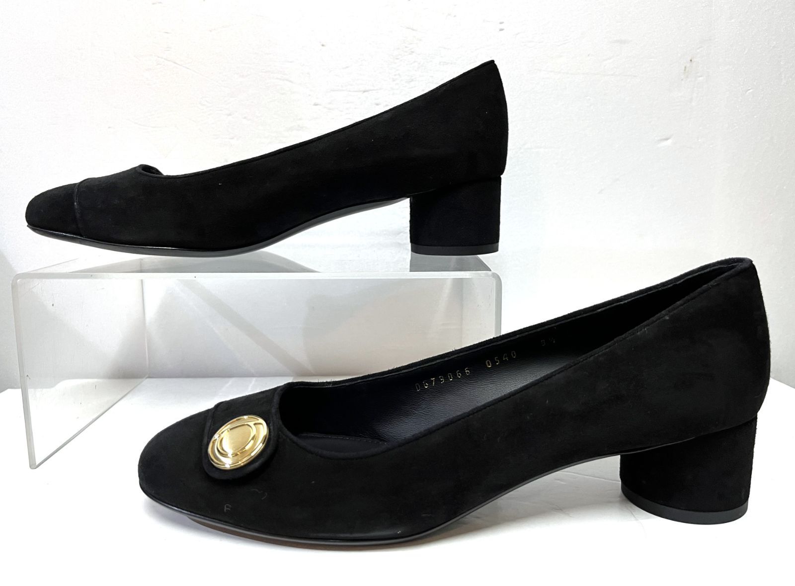  8.5 D 25.5 cm 4 Salvatore Ferragamo｜サルヴァトーレフェラガモ 太ヒール パンプス 靴 ハイヒール パンプス パンプス