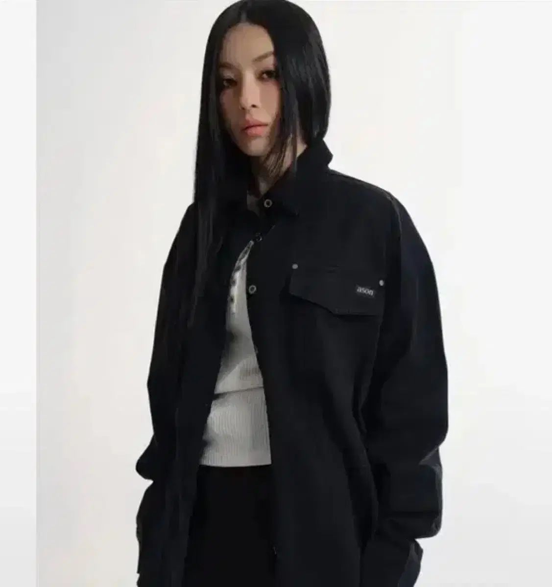 アズオン ASON OH半 シャツ ブラック