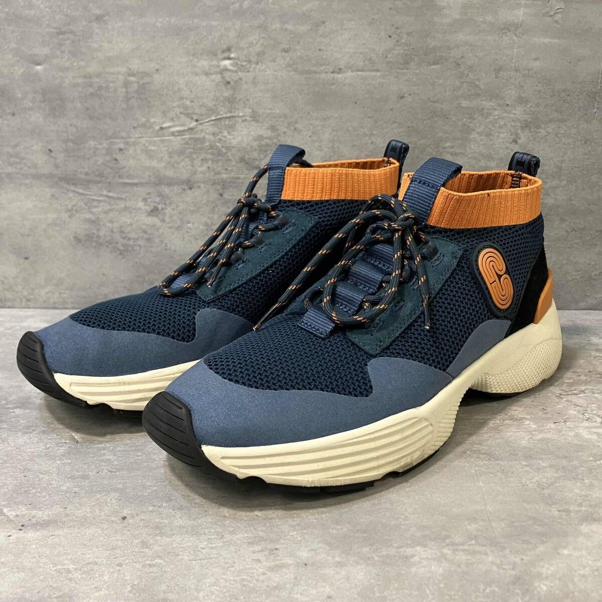 COACH G4914 multi color sneaker マルチ スニーカー EU43 ネイビー×オレンジ コーチ