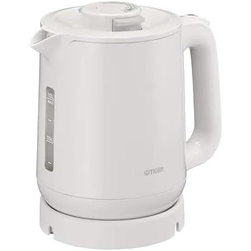 彡タイガー魔法瓶 TIGER 電気ケトル 湯沸かし 0 8 L 転倒お湯漏れ防止 カラ炊き防止 蒸気レス ホワイト PCJ A 082 WA