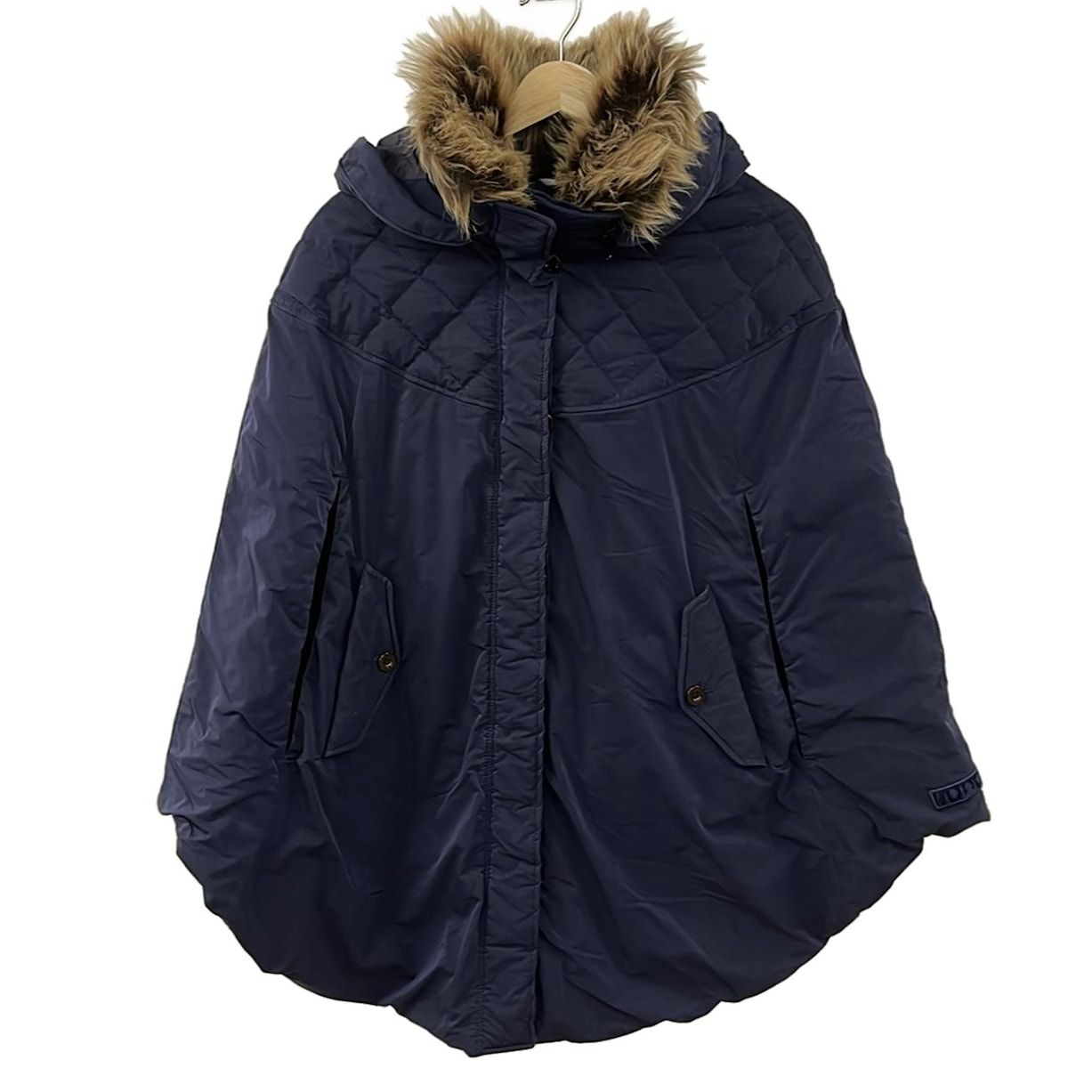 TATRAS タトラス ポンチョ サイズ1 S レディース - LTA14A4369 ダークネイビー フード ファー着脱可 冬