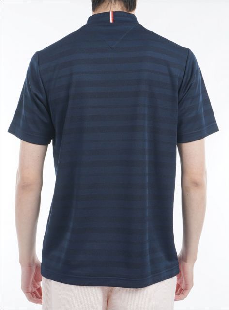 種類10：WHT(00)/3L トミーヒルフィガー フロントロゴ モックネック 半袖シャツ ゴルフウェア メンズ 2025年春夏モデル M-3L THMA520