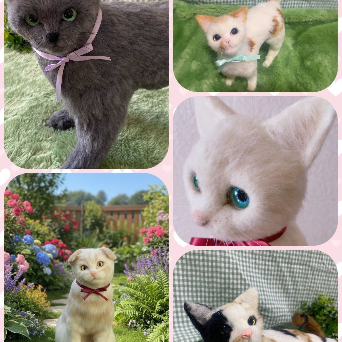 羊毛フェルト　ぶーにゃん猫ちゃんオーダー 羊毛フェルト ハロウィン猫ちゃん🐾 久しぶりのドーナツ型作品