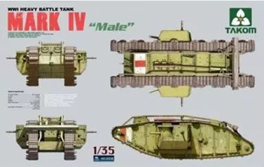 プラモデル 1 35 WWI HEAVY BATTLE TANK MARK IV Male 2008