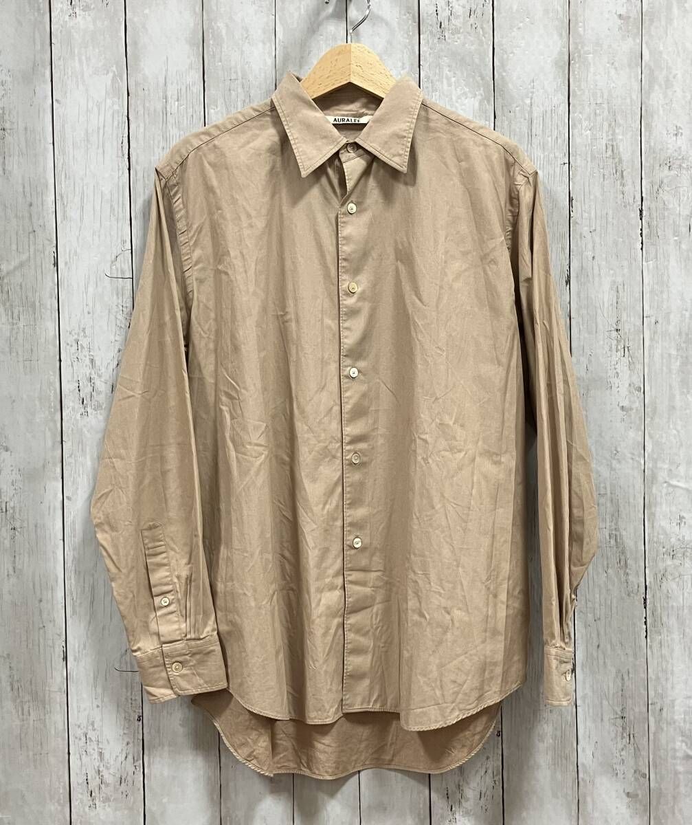 AURALEE／長袖シャツ／23SS／WASHED FINX TWILL SHIRT／A23SS01TN 