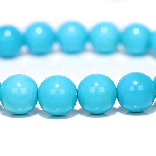 〔K 2030-2〕 鑑別書付 約8 mm アリゾナ スリーピングビューティーターコイズ ブレスレット Sleeping beauty turquoise