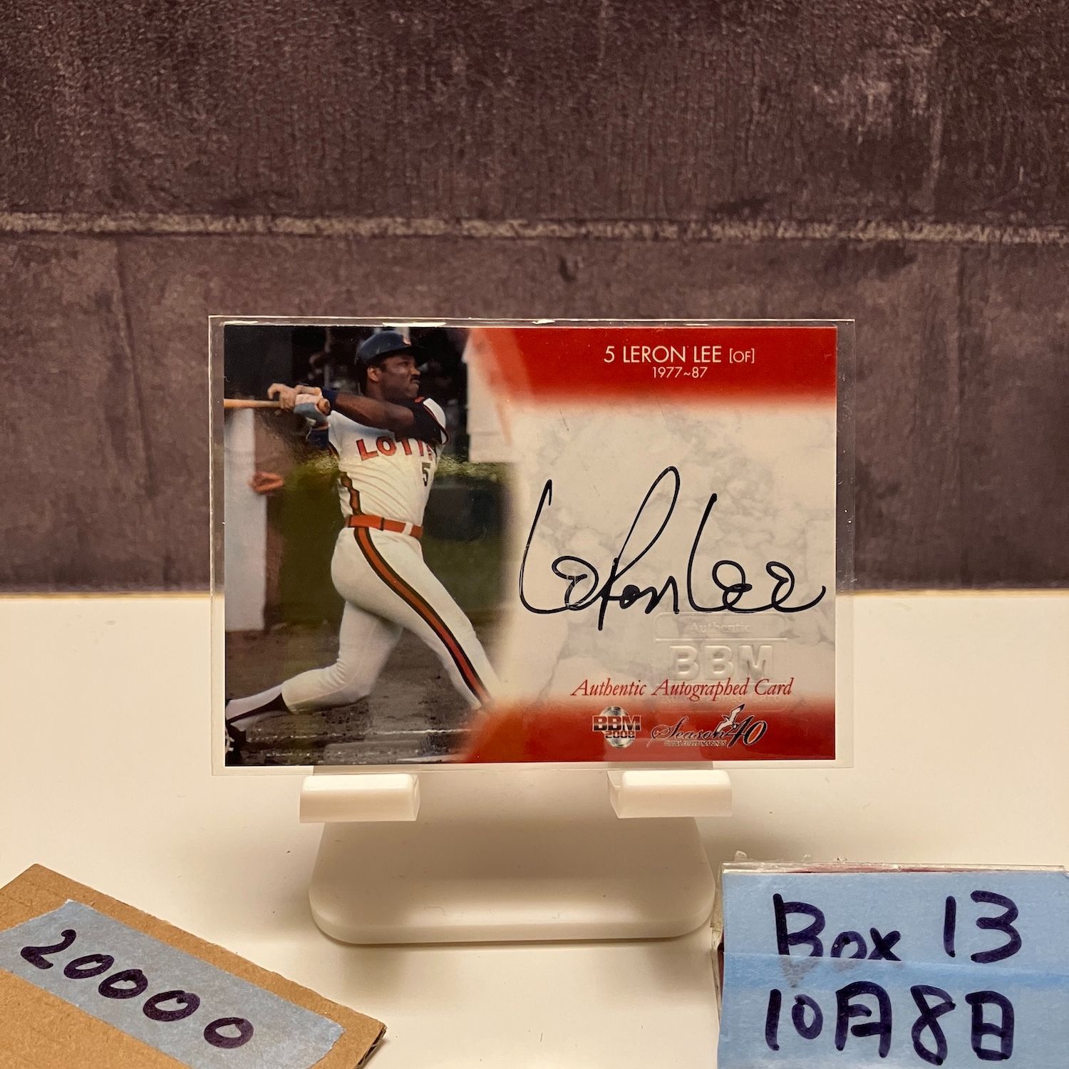 2018 BBM リロンリー Leron Lee 01 75 直筆サインカード ロッテオリオンズ 40th Anniversary ファーストナンバー First Number カード