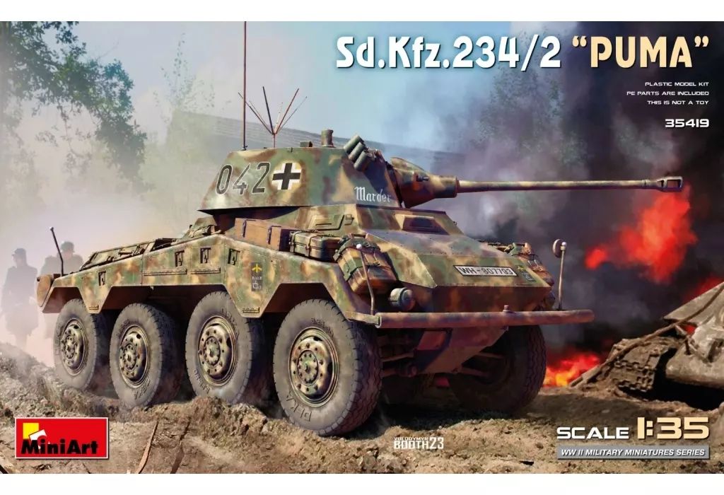 プラモデル 1 35 WW II ドイツ軍 8輪重装甲車 Sd Kfz 234 2 プーマ MA 35419