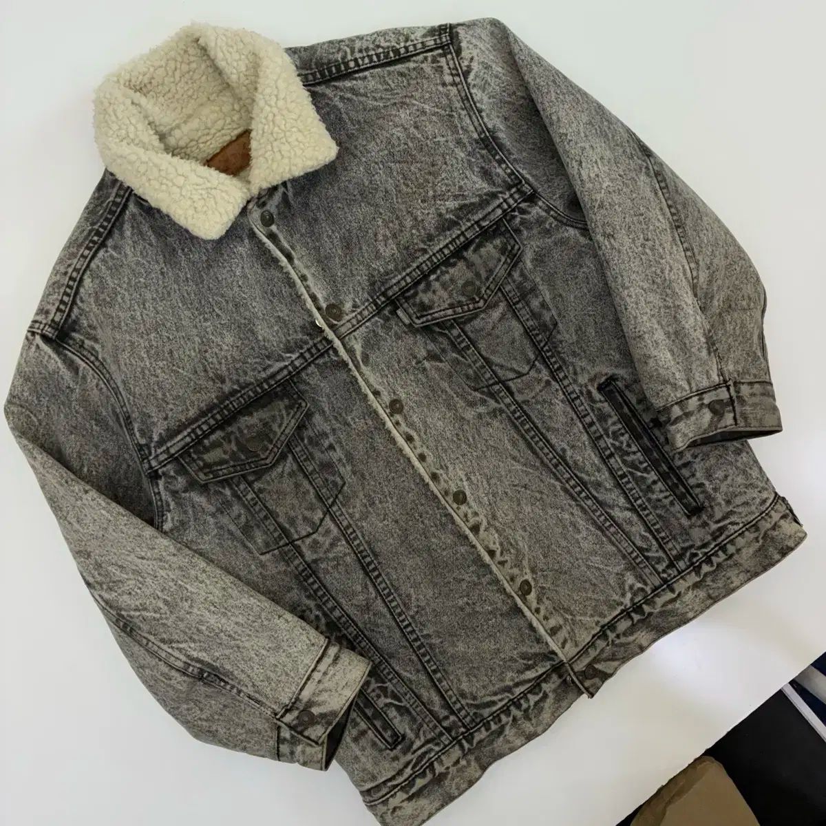 Levi s リーバイス 80 s シープスキン ブラックデニム シェルパ ジャケット