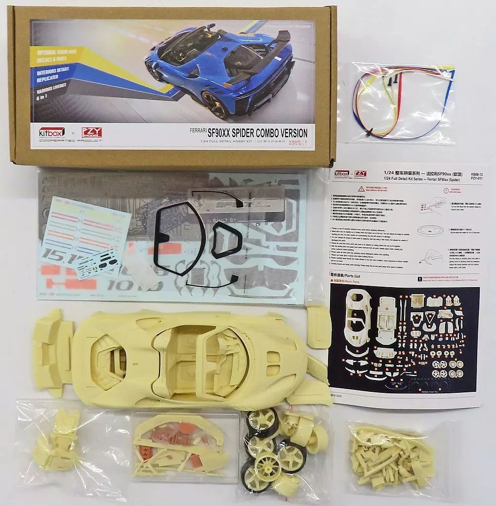 プラモデル 1 24 FERRARI SF 90 XX SPIDER COMBO VERSION ガレージキット K 808 12 PZY 011