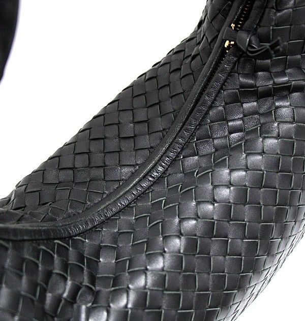 ボッテガヴェネタ ホーボー ワンショルダーバッグ イントレチャート 黒 レザー ボッテガ ヴェネタ BOTTEGA VENETA ホーボー イントレチャート ワン