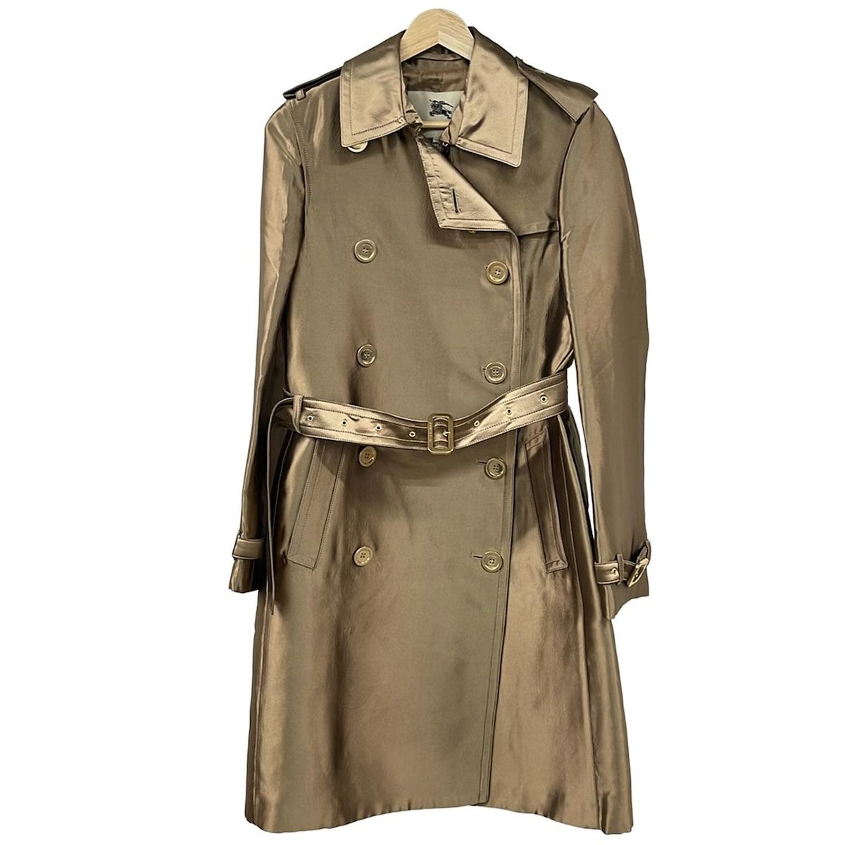 Burberry LONDON バーバリーロンドン トレンチコート サイズ6 M レディース - ブロンズ 長袖 シルク混 春 秋