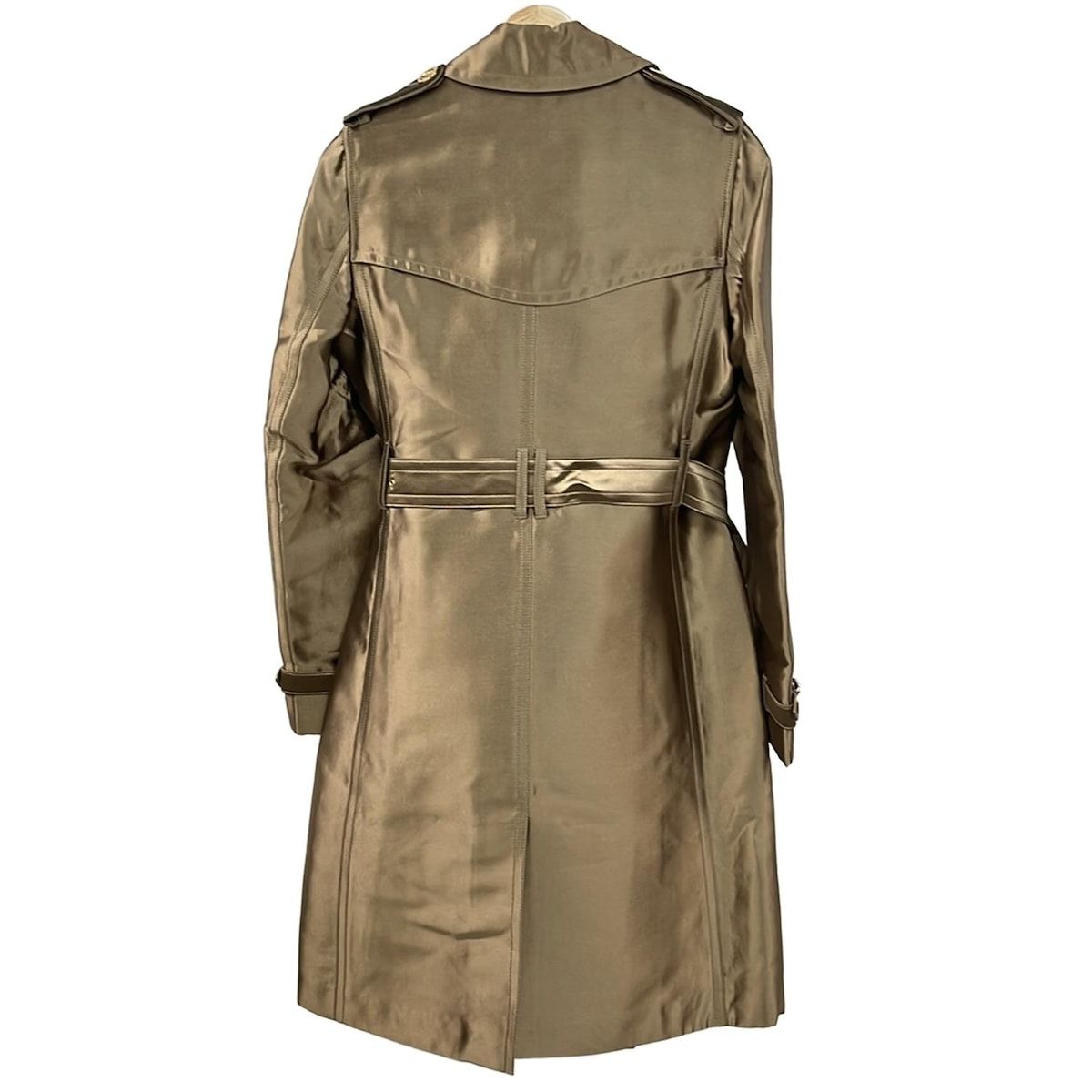Burberry LONDON バーバリーロンドン トレンチコート サイズ6 M レディース - ブロンズ 長袖 シルク混 春 秋