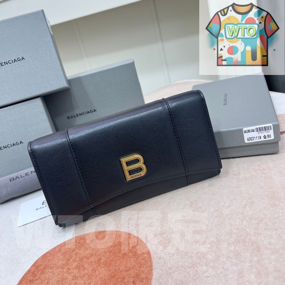 バレンシア/ウォレット BALENCIAGA バレンシアガ/BBミニコンパクトレザーウォレット/ノワール