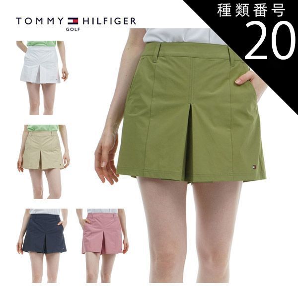 お買い得，100%新品 種類20：WHT(00)/S トミーヒルフィガー ゴルフ ウェア レディース フロントタック キュロットパンツ THLA433 XS-LL パンツ